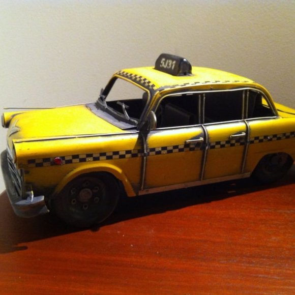 Vintage taxi tin metal toy